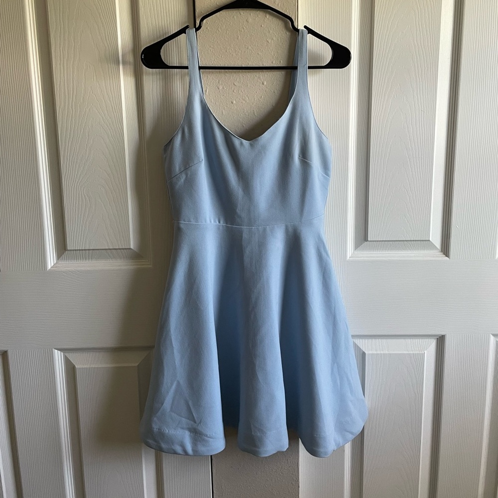 Just Me Light Blue Mini Dress